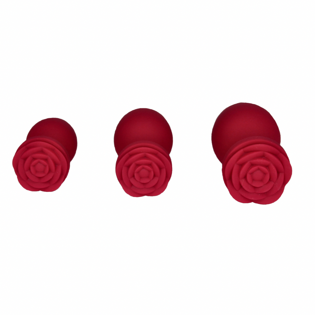 Adore U - Rosalina Silicone Rose Plug Trio