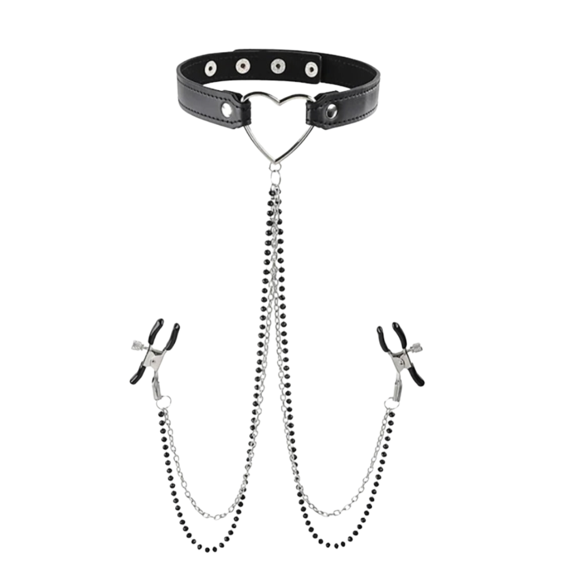 S&M - Amor Collar with Nipple Clamps
