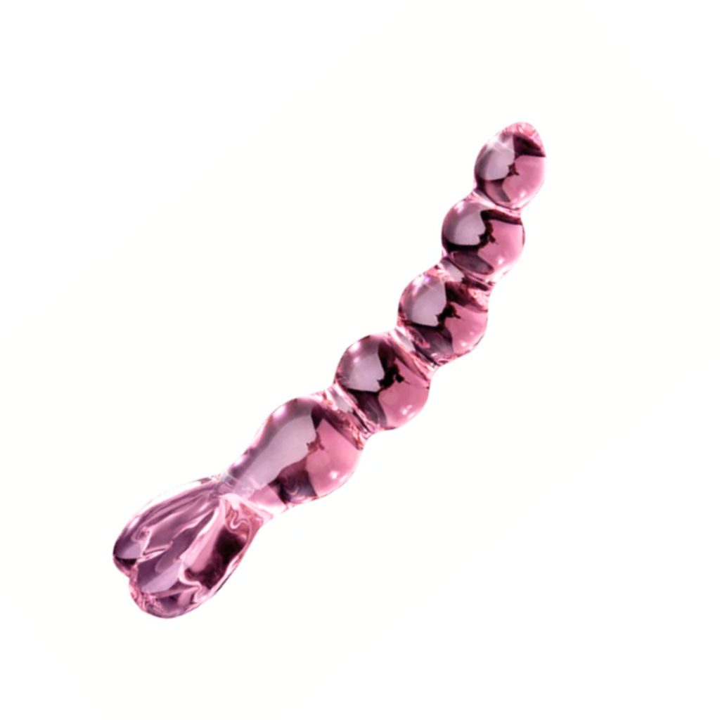Icicles - Pink Heart Glass Dildo - No.43