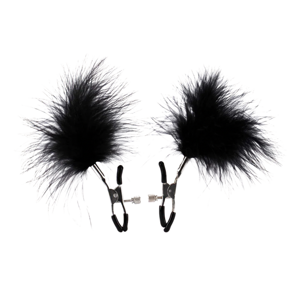 Black Feather Nipple Clamps