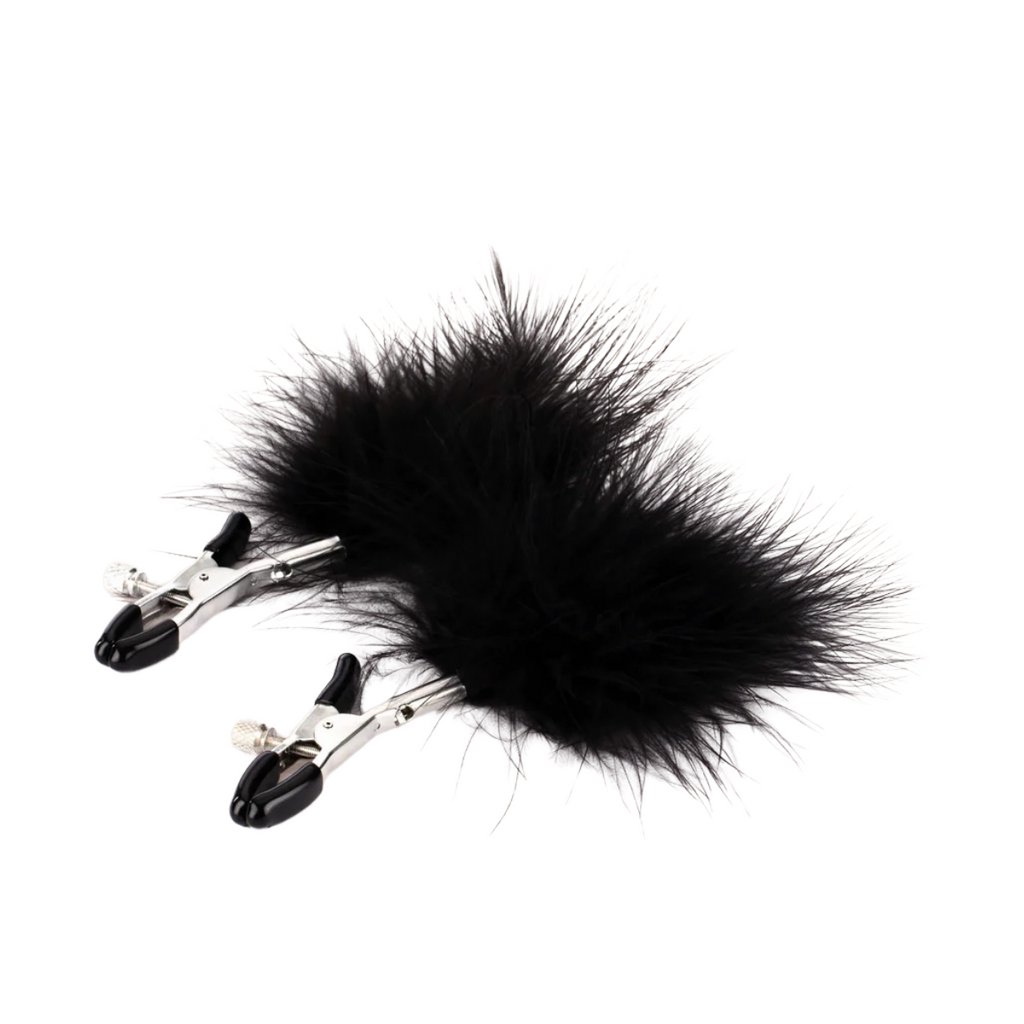 Black Feather Nipple Clamps