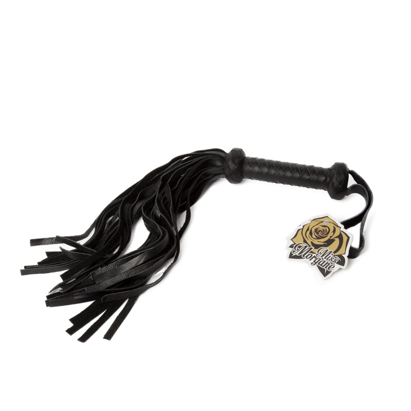 Miss Morgane Gold - Medium Black Leather Whip